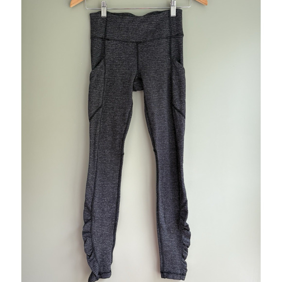 LULULEMON Leggings Size 4 | Speed Tight IV Pockets Heathered Gray Athletic - Picture 1 of 7